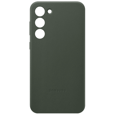 Abbildung von Samsung Galaxy S23 Plus Hülle Echtleder Hard Case/Backcover Handyhülle Grün