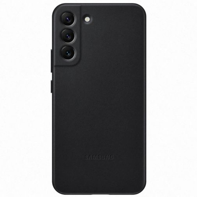 Afbeelding van Samsung Galaxy S22 Plus Hoesje Echt leder Backcover/Hardcase Zwart Telefoonhoesje