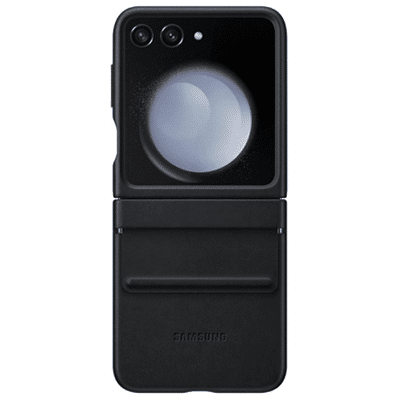 Afbeelding van Samsung Leren Back Cover Zwart Galaxy Z Flip 5