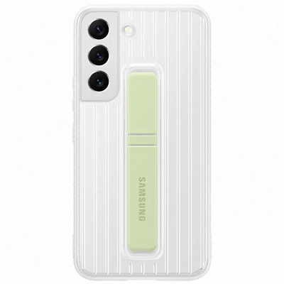 Image de Samsung PC Clear Protective Standing Back Cover Blanc Galaxy S22