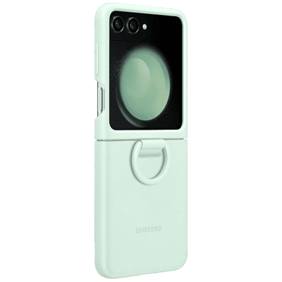Afbeelding van Samsung Siliconen Back Cover met Ring Groen Galaxy Z Flip 5