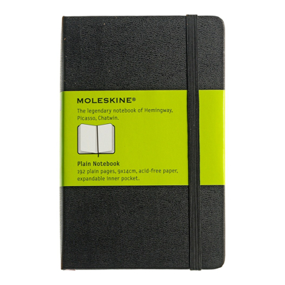 Afbeelding van Notitieboek Moleskine pocket 90x140mm blanco hard cover zwart