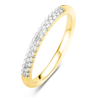 Afbeelding van Diamond Point dames Ring van 14 karaat geelgoud met 0.14 ct diamant Ensemble in de kleur Goud, maat: 54 17 mm