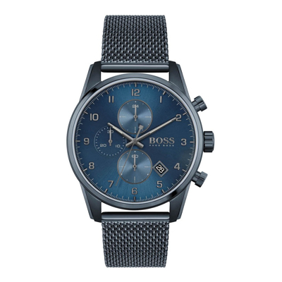 Afbeelding van HUGO BOSS heren Skymaster horloge HB1513836 in de kleur Blauw