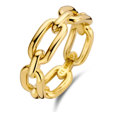 Afbeelding van Ti Sento Milano 12205SY Ring Chain zilver goudkleurig