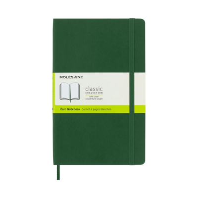 Afbeelding van Notitieboek Moleskine large 130x210mm blanco soft cover myrtle green