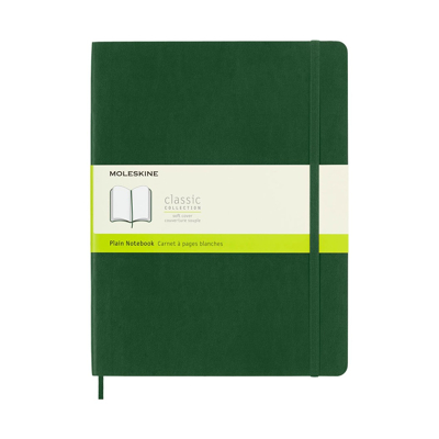 Afbeelding van Notitieboek Moleskine XL 190x250mm blanco soft cover myrtle green