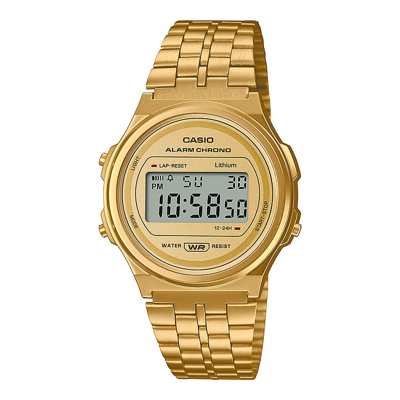 Afbeelding van Casio heren Vintage Round horloge A171WEG 9AEF in de kleur Goud