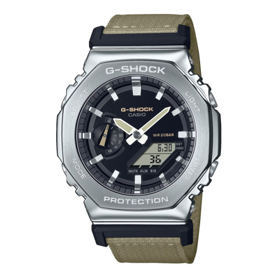 Afbeelding van Casio heren Classic horloge GM 2100C 5AER in de kleur Zilver