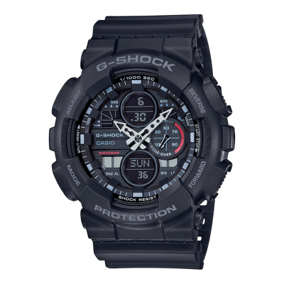 Afbeelding van Casio G Shock GA 140 1A1ER Black horloge Horloges Zwart