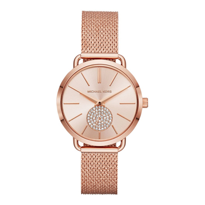 Afbeelding van Michael Kors dames Portia horloge MK3845 in de kleur Roségoud