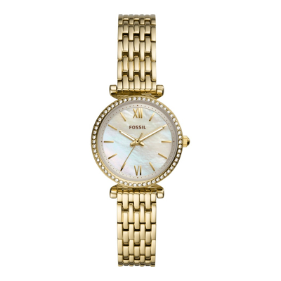 Afbeelding van Fossil Carlie MINI Horloge goldcoloured, Dames, Maat: One Size, Gold coloured