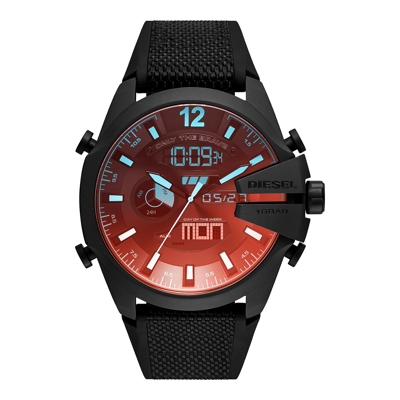 Afbeelding van Diesel Mega Chief DZ4548 herenhorloge horloges horloge Zwart