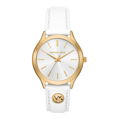 Afbeelding van Michael Kors SLIM Runway Watch Horloge, Dames, Maat: One Size, White