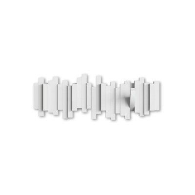 Afbeelding van Umbra Wandkapstok Sticks Met 5 Ophanghaken Wit 49,5x18,4x2,5cm