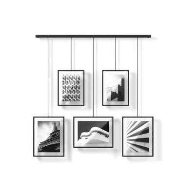Afbeelding van Umbra Collagelijst Exhibit Set Van 5 Voor 10x15 En 13x18 Cm Zwart 66x69cm