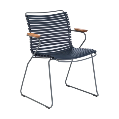 Afbeelding van Tuinstoel Houe Click Dining Chair Armrests Dark Blue