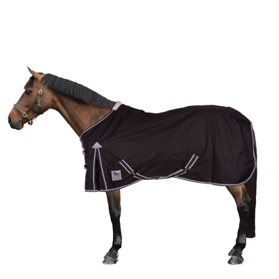 Afbeelding van Regendeken Harry&#039;s Horse Outdoor deken Thor 0gr met fleece lining Zwart Bovenlengte: 125 cm &amp; Onderlengte: 175