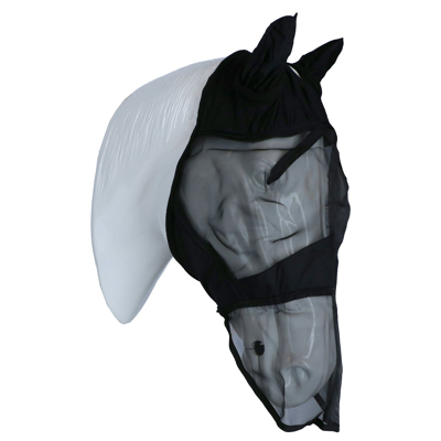Afbeelding van Waldhausen Vliegenmasker met Oren en Neus Zwart Pony