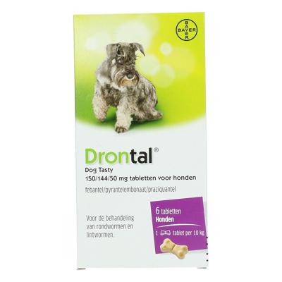 Afbeelding van Bayer Drontal Tasty Ontworming Hond 6 TABLETTEN