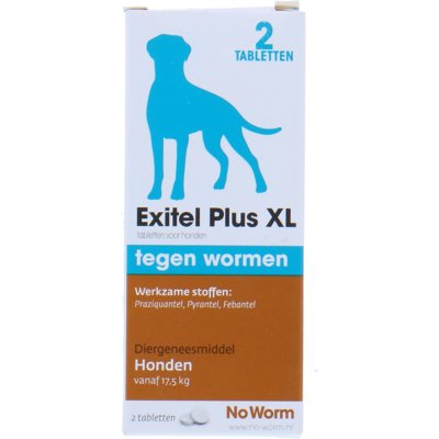 Afbeelding van Exil No Worm Hond Large, 2 tabletten