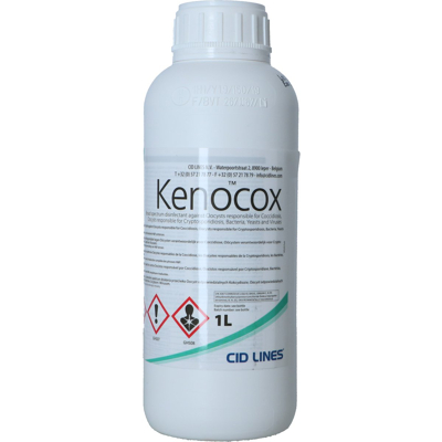 Afbeelding van Kenocox 1L Stalhygiëne Ter Bestrijding van Bacteriën/Virussen/Endoparasieten Ontsmettingsmiddel Vermindert Infectiedruk Gebruik in Stallen