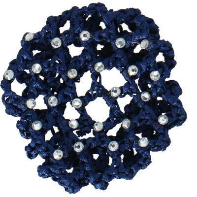 Afbeelding van BR Knotnet met Grote Mazen en Diamantstenen Blauw