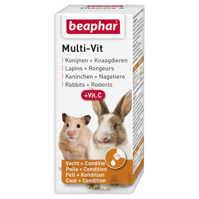 Afbeelding van Beaphar Multi Vitamine Knaagdier En Konijnen 20 ML