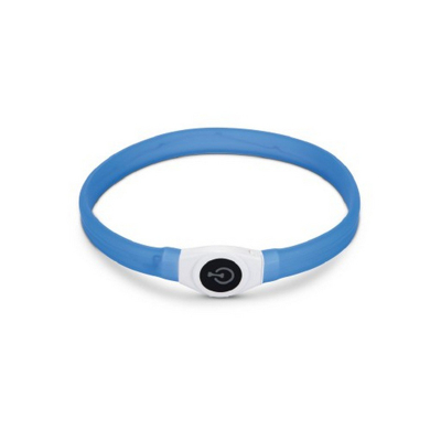 Afbeelding van Beeztees Safety Gear Halsband +USB Glowy Blauw 65 x 2,5 cm