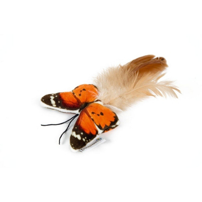 Afbeelding van Kattenspeeltje Vlinder Fligo oranje 8cm
