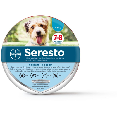 Afbeelding van Bayer Seresto Teken En Vlooienband Kleine Hond TOT 8 KG 38 CM