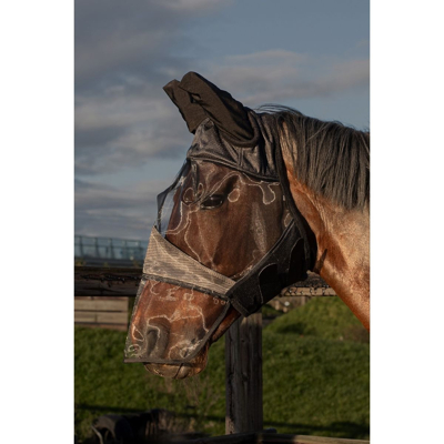 Afbeelding van Harry&#039;s Horse Vliegenmasker Flyshield met neusstuk L Zwart