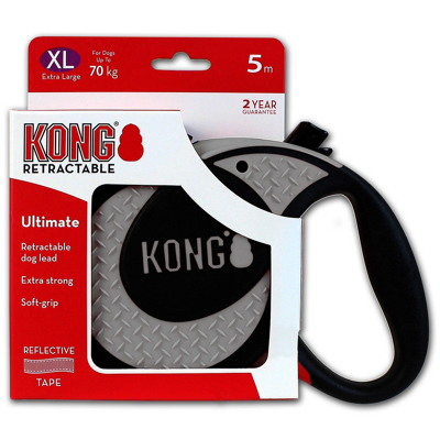 Afbeelding van Kong Retractable Leash Ultimate 5m Grey Extra Large