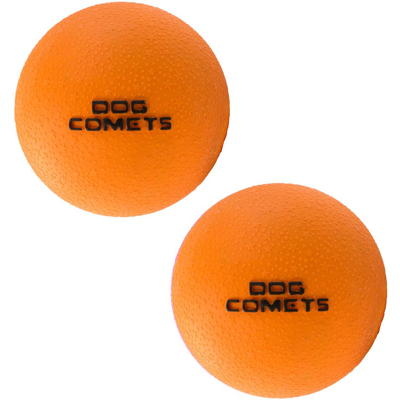 Afbeelding van Dog Comets Ball Stardust M 2 Pack 6 cm Hondenspeelgoed Oranje