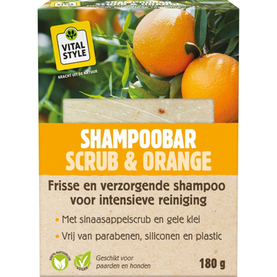 Afbeelding van VITALstyle Shampoobar Scrub &amp; Orange