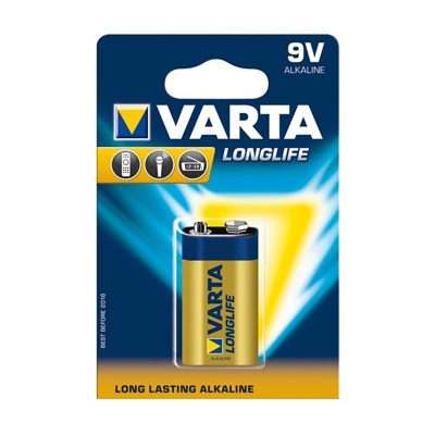 Afbeelding van Varta Batterij Alkaline, E Block, 6LR61, 9V Longlife, Retail Blister (1 Pack)