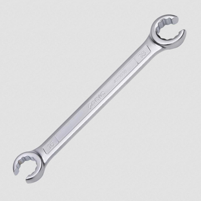 Abbildung von SONIC 4110810 Bremsleitungs Schlüssel 145 8x10 matt verchromt Chrom Vanadium Stahl