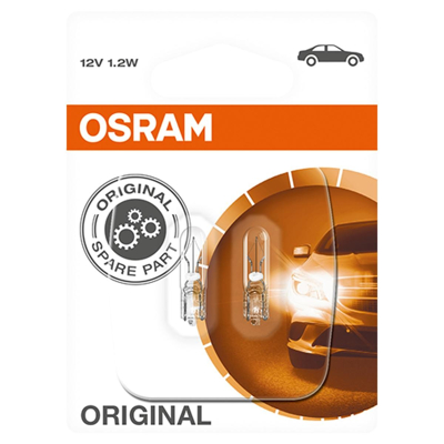 Abbildung von OSRAM ORIGINAL LINE 2722 02B Glühlampe, Instrumentenbeleuchtung 12 2 W2W W2x4.6d