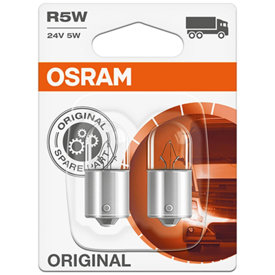 Abbildung von OSRAM ORIGINAL LINE 5627 02B Glühlampe, Blinkleuchte 24 5 R5W IVECO: EuroCargo I III, SCANIA: 3 series
