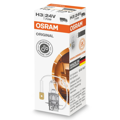 Abbildung von OSRAM 64156 Glühlampe, Fernscheinwerfer H3 24V 70W 3200K Halogen