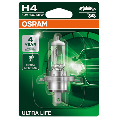 Image de OSRAM 64193ULT 01B Ampoule, projecteur longue portée H4 12V 60/55W 3200K Halogène VOLKSWAGEN: Multivan 5 (7HM, Polo V 3/5 portes, GOLF 3