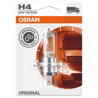 Abbildung von OSRAM 64196 01B Glühlampe, Fernscheinwerfer H4 24V 75/70W Halogen