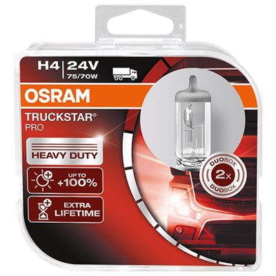 Abbildung von OSRAM 64196TSP HCB Glühlampe, Fernscheinwerfer H4 24V 75/70W 3200K Halogen