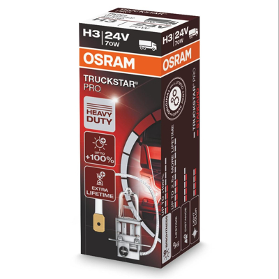 Image de OSRAM 64156TSP Ampoule, projecteur longue portée H3 24V 70W 3200K Halogène IVECO: EuroTech MT, DAILY 2 Kasten/Kombi, SCANIA: P,G,R,T series