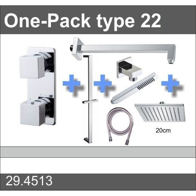 Afbeelding van Xellanz one pack inbouwthermostaatset type 22 (20cm)