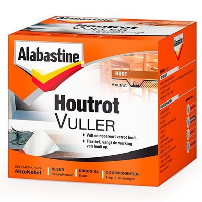 Afbeelding van Alabastine Houtrotvuller 1 kg blik Plamuur en vulmiddel