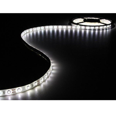 Afbeelding van LED strip met voeding Perel 5 meter (Flexibel, 300 LEDs, 12V, IP61, Koud wit)