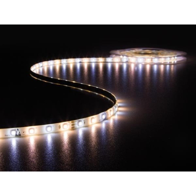 Afbeelding van LED strip met voeding Perel 5 meter (Flexibel, 300 LEDs, 12V, IP20, Warm/Koud wit)
