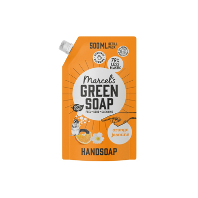 Afbeelding van Marcels Green Soap Handzeep Sinaasappel &amp; Jasmijn Navulling 500ML