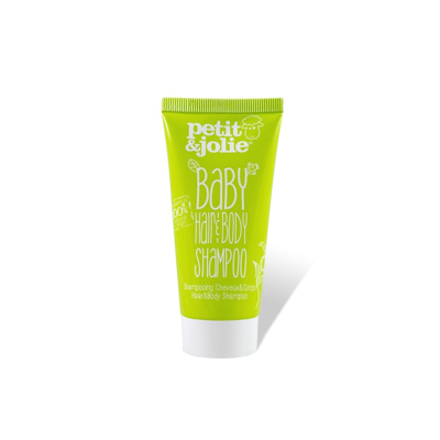 Afbeelding van Petit &amp; Jolie Baby Shampoo Haar Body 50ml Mini verpakking